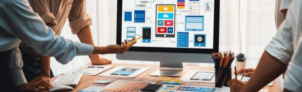 Panorama,Shot,Of,Front-end,Developer,Team,Brainstorming,Ui,And,Ux